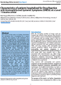 Cover page: Characteristics of patients hospitalized for Drug Reaction with Eosinophilia and Systemic Symptoms (DRESS) at a Level 1 trauma center