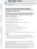 Cover page: A Phase II Study of Coltuximab Ravtansine (SAR3419) Monotherapy in Patients With Relapsed or Refractory Acute Lymphoblastic Leukemia.