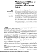 Cover page: A Finite Volume SOFC Model for Coal-Based Integrated Gasification Fuel Cell System Analysis