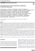 Cover page: International expert consensus statement: surgical failure in obstructive sleep apnea.