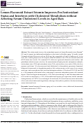 Cover page: Lemon Flavonoid Extract Eriomin Improves Pro/Antioxidant Status and Interferes with Cholesterol Metabolism without Affecting Serum Cholesterol Levels in Aged Rats.