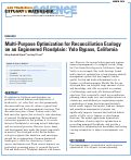 Cover page: Multi-Purpose Optimization for Reconciliation Ecology on an Engineered Floodplain: Yolo Bypass, California