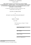 Cover page: The structure of mammalian food-webs: interpreting, predicting, and informing estimates of species interactions in paleontological and modern communities
