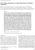 Cover page: Soil carbon dynamics in regrowing forest of eastern Amazonia