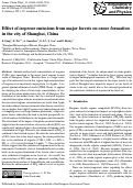 Cover page: Effect of isoprene emissions from major forests on ozone formation in the city of Shanghai, China