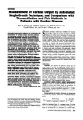 Cover page: Measurement of cardiac output by automated single-breath technique, and comparison with thermodilution and Fick methods in patients with cardiac disease