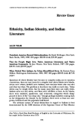 Cover page: Ethnicity, Indian Identity, and Indian Literature