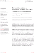 Cover page: Extracellular vesicles as biomarkers for AIDS-associated non-Hodgkin lymphoma risk