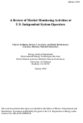 Cover page: A review of market monitoring activities at U.S. independent system 
operators