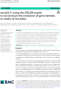 Cover page: xenoGI 3: using the DTLOR model to reconstruct the evolution of gene families in clades of microbes