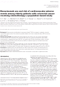 Cover page: Bevacizumab use and risk of cardiovascular adverse events among elderly patients with colorectal cancer receiving chemotherapy: a population-based study.