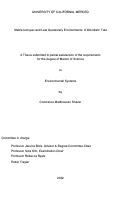 Cover page: Stable Isotopes and Late Quaternary Environments: A Woodrats' Tale