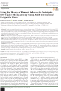 Cover page: Using the Theory of Planned Behavior to Anticipate DIY E-juice Mixing among Young Adult International E-cigarette Users