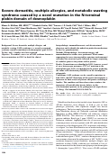 Cover page: Severe dermatitis, multiple allergies, and metabolic wasting syndrome caused by a novel mutation in the N-terminal plakin domain of desmoplakin