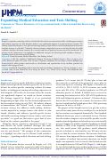 Cover page: Expanding Medical Education and Task Shifting; Comment on “Doctor Retention: A Cross-sectional Study of How Ireland Has Been Losing the Battle”