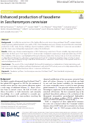 Cover page: Enhanced production of taxadiene in Saccharomyces cerevisiae