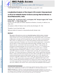 Cover page: Longitudinal analysis of the impact of economic empowerment on risk for intimate partner violence among married women in rural Maharashtra, India