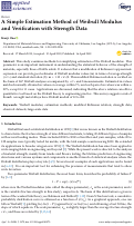 Cover page: A Simple Estimation Method of Weibull Modulus and Verification with Strength Data