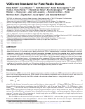 Cover page: VOEvent Standard for Fast Radio Bursts