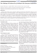 Cover page: The Challenge Of Unilateral Leg Swelling In The Emergency Department