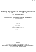 Cover page: Relationship between US Societal Fatality Risk per Vehicle Miles of Travel and Mass, for Individual Vehicle Models over Time (Model Year):