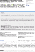 Cover page: Integrated Business and Engineering Educational Experience for Medical Students in the Development of Pediatric Medical Devices.