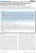 Cover page: Giga-Pixel Lensfree Holographic Microscopy and Tomography Using Color Image Sensors