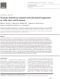 Cover page: Frataxin deficiency impairs mitochondrial biogenesis in cells, mice and humans