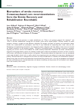 Cover page: Biomarkers of stroke recovery: Consensus-based core recommendations from the Stroke Recovery and Rehabilitation Roundtable