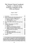 Cover page: The National Natural Landmark Program: A Natural Areas Protection Technique for the 1980s and Beyond