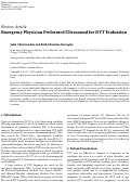 Cover page: Emergency Physician Performed Ultrasound for DVT Evaluation