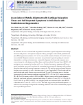 Cover page: Association of patella alignment with cartilage relaxation times and self-reported symptoms in individuals with patellofemoral degeneration.