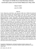 Cover page: The Impact of COVID-19 on Small Business Owners: Continued Losses and the Partial Rebound in May 2020