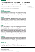 Cover page: Education Research: Rewarding Our Educators: Design and Evaluation of a Program to Fund Teaching in Neurology.