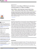 Cover page: Electronic recording of lifetime locomotory activity patterns of adult medflies