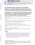 Cover page: Novel treatment based on acceptance and commitment therapy versus cognitive behavioral therapy for insomnia: A randomized comparative effectiveness trial in women veterans.