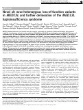 Cover page: Novel de novo heterozygous loss-of-function variants in MED13L and further delineation of the MED13L haploinsufficiency syndrome.