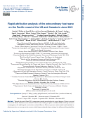 Cover page: Rapid attribution analysis of the extraordinary heat wave on the Pacific coast of the US and Canada in June 2021