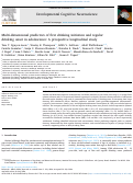 Cover page of Multi-dimensional predictors of first drinking initiation and regular drinking onset in adolescence: A prospective longitudinal study