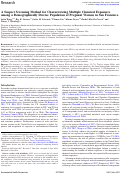 Cover page: A Suspect Screening Method for Characterizing Multiple Chemical Exposures among a Demographically Diverse Population of Pregnant Women in San Francisco