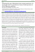 Cover page: data: Improving the use of information from museum specimens: Using Google Earth© to georeference Guiana Shield specimens in the US National Herbarium