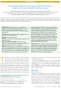 Cover page: Hospital Ward Adaptation During the COVID‐19 Pandemic: A National Survey of Academic Medical Centers