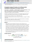 Cover page: Protoglobin-Catalyzed Formation of cis-Trifluoromethyl-Substituted Cyclopropanes by Carbene Transfer.