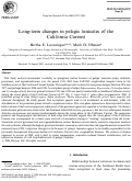 Cover page: Long-term changes in pelagic tunicates of the California Current