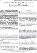 Cover page: Model-Based 3-D X-Ray Induced Acoustic Computerized Tomography