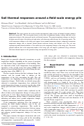 Cover page: Soil thermal responses around a field-scale energy pile