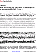 Cover page: Early non-neutralizing, afucosylated antibody responses are associated with COVID-19 severity