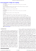 Cover page: On the dynamics of edge-core coupling
