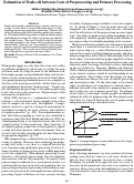 Cover page: Estimation of Trade-off between Costs of Preprocessing and Primary Processing