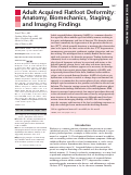 Cover page: Adult Acquired Flatfoot Deformity: Anatomy, Biomechanics, Staging, and Imaging Findings